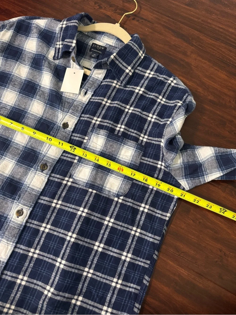 J.Crew NWT Flannel 100% Cotton Mixed Plaid Button Up Shirt Men's‎ Size M